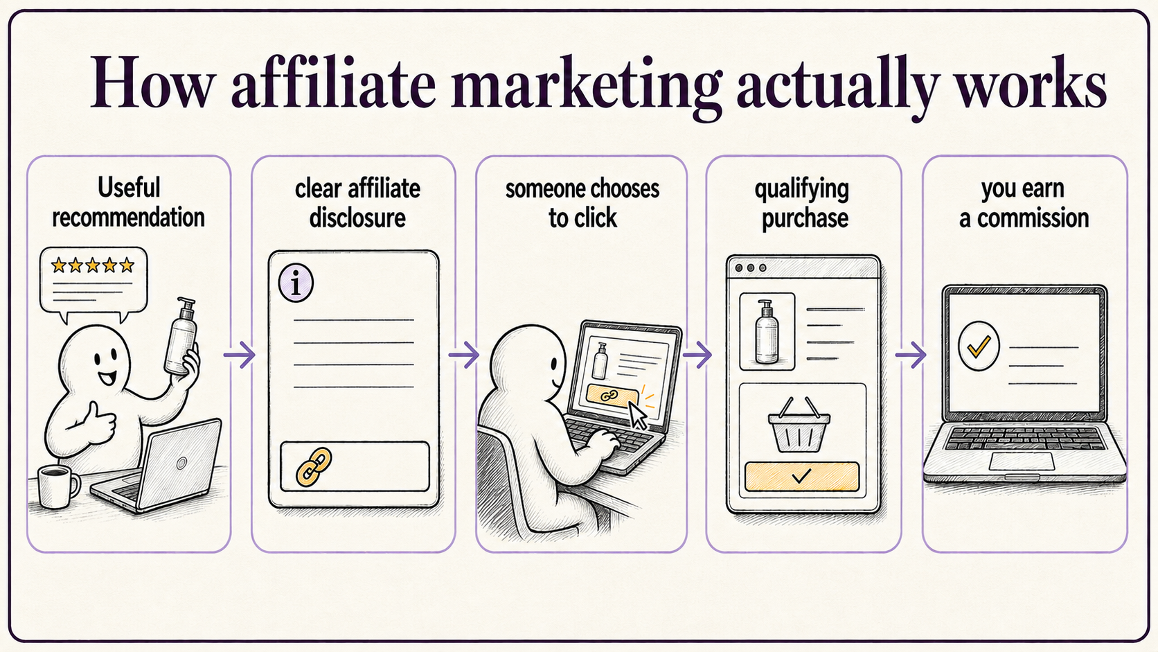infographic explaining how affiliate marketing works for people who want to make money in south africa